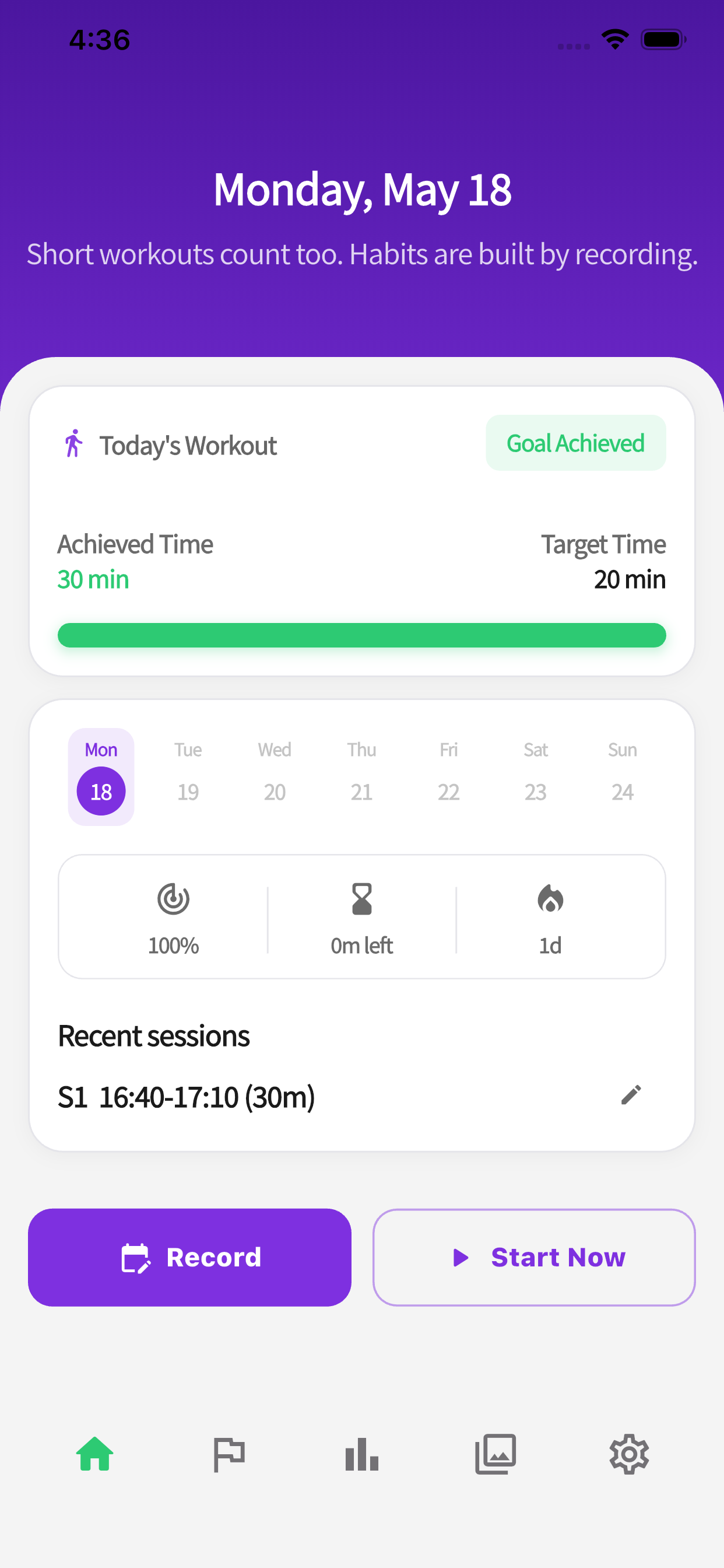 Walk Habit app